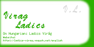 virag ladics business card